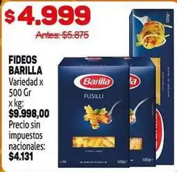 Makro Barilla - fideos fusilli oferta