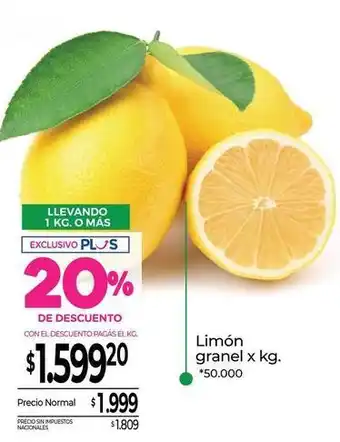 La Anonima Limón granel oferta