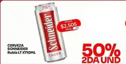 Makro Schneider - cerveza rubia lt x710ml oferta