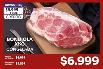 Bondiola xkg congelada