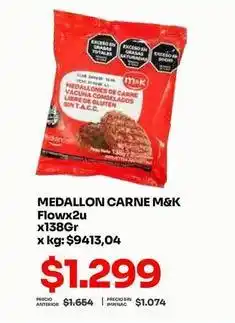 Makro M&k - medallon carne oferta