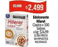 Makro Hileret - edulcorante cl uevo sico x 100 sobres oferta