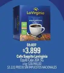 Makro La virginia - cafe saquito lavirginia equili caja 20x 5g oferta