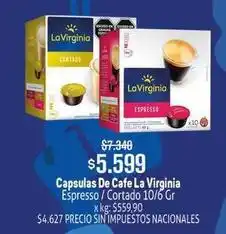 Makro La virginia - capsulas de cafe espresso / cortado oferta