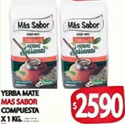 Supermercados Becerra Más sabor yerba mate compuesta oferta