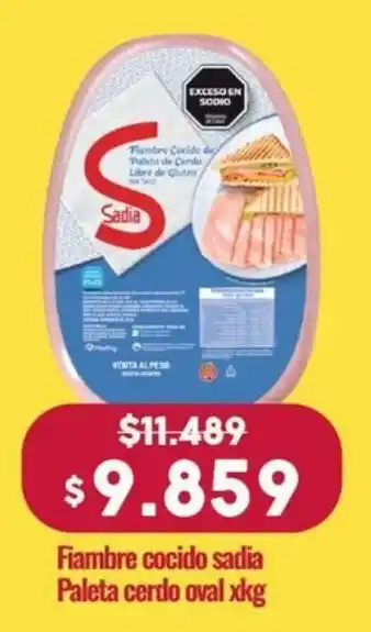 Sadia fiambre cocido paleta cerdo oval