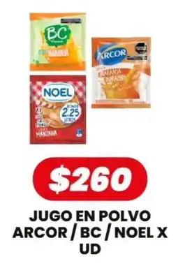 Autoservicio Capo Jugo en polvo Arcor / BC / Noel oferta