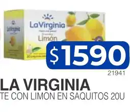 Masivos La virginia te con limon en saquitos 20u oferta