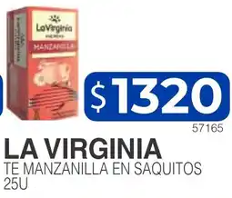Masivos La virginia te manzanilla en saquitos 25u oferta