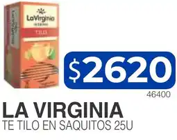 Masivos La virginia te tilo en saquitos 25u oferta