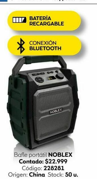 Coppel Bafle portátil noblex tsn3000 oferta