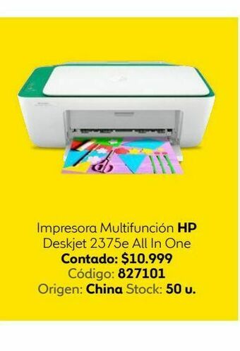 Impresora multifunción hp deskjet 2375e all in one