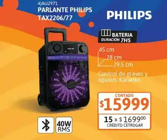 Samsung Parlante portátil philips tax2206/77 40wrms oferta