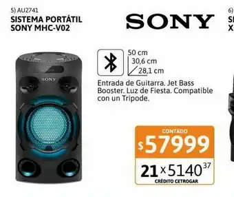 Samsung Mini componente sony mhc-v02 bt-cd-usb oferta