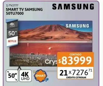 Samsung Smart tv 50" samsung un50tu7000gczb uhd 4k oferta