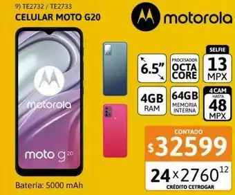 Samsung Celular motorola g20 6.5" 4/64 rosa flamingo oferta