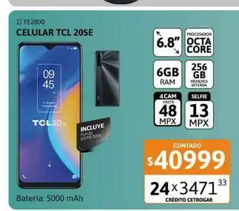 Samsung Celular tcl 20se 6/256gb 48mp gris oferta