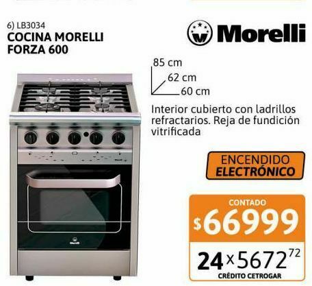 Cocina Morelli Forza 900 5h Puerta De Vidrio/inoxidable | Morelli