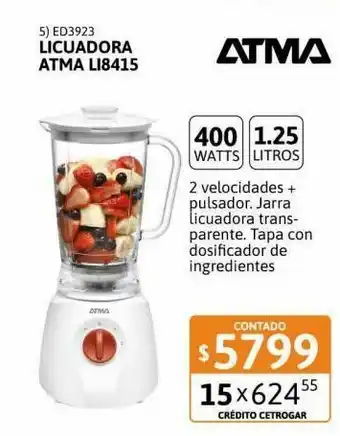 Samsung Licuadora atma li8415 1.25 litros 400w 2v oferta