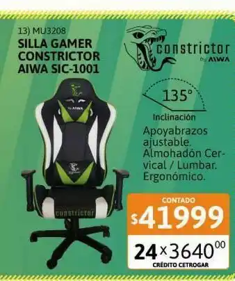 Samsung Silla gamer constrictor aiwa sic-1001 oferta