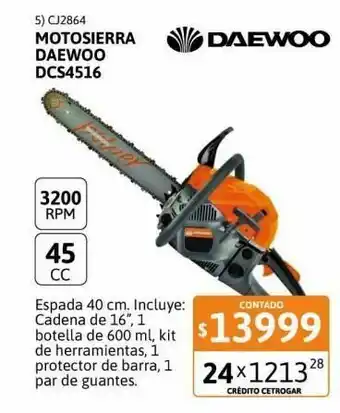 Samsung Motosierra daewoo 45 cc 16" dcs4516 oferta