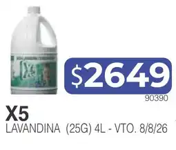 Masivos X5 lavandina oferta