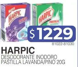 Masivos Harpic desodorante inodoro pastilla lavanda/pino oferta