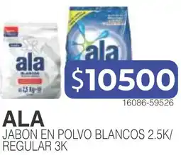 Masivos Ala jabon en polvo blancos/ regular oferta