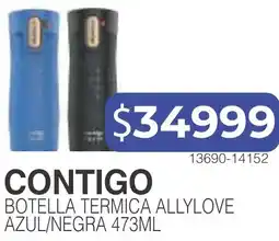 Masivos Contigo botella termica allylove azul/negra oferta