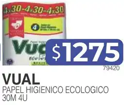 Masivos Vual papel higienico ecologico 30m 4u oferta