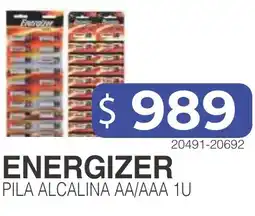 Masivos Energizer pila alcalina aa/aaa 1u oferta
