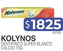 Masivos Kolynos dentifrico super blanco calcio oferta