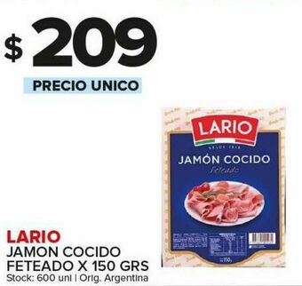 Carrefour Jamón cocido lario 150g oferta
