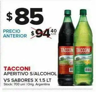 Carrefour Aperitivo s/ alcohol tacconi 1.5lt oferta