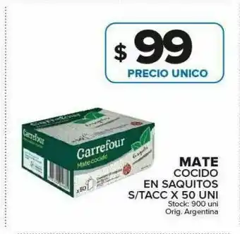 Carrefour Mate cocido en saquitos 50 un carrefour oferta