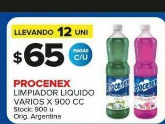 Carrefour Maxi Limpiador procenex 900cc oferta