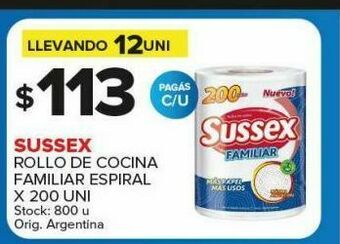 Carrefour Maxi Rollo de cocina sussex familiar 200uni oferta