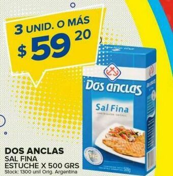 Carrefour Maxi Sal fina dos anclas 500g oferta