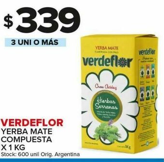 Carrefour Maxi Yerba mate verdeflor kg oferta