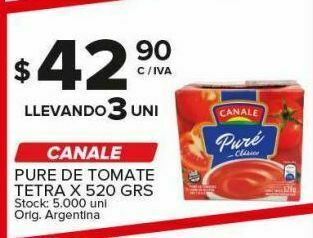Carrefour Maxi Puré de tomate canale 520g oferta