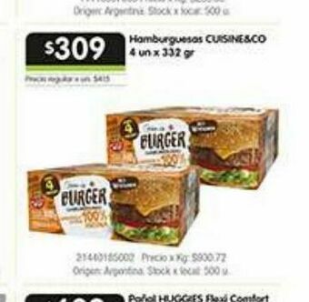 Jumbo Hamburguesas cuisine & co oferta