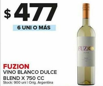 Carrefour Maxi Vino blanco fuzion 750cc oferta