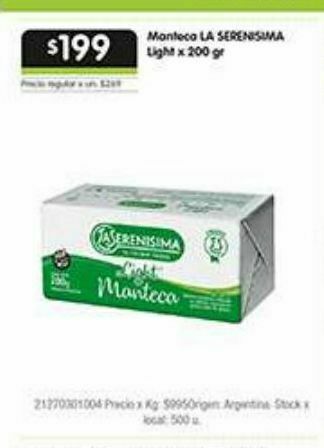 Jumbo Manteca la serenísima oferta