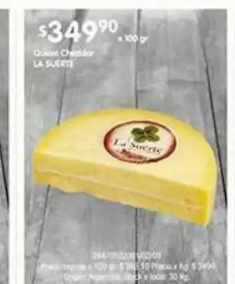 Jumbo Queso cheddar la suerte oferta