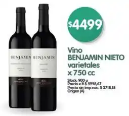 Supermercados Buenos Días Vino benjamin nieto oferta