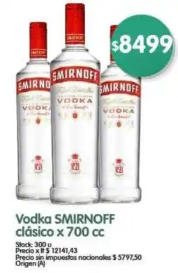 Supermercados Buenos Días Vodka smirnoff clásico oferta