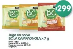 Supermercados Buenos Días Jugo en polvo bc la campagnola oferta