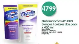Supermercados Buenos Días Quitamanchas ayudin blancos/colores doy pack oferta