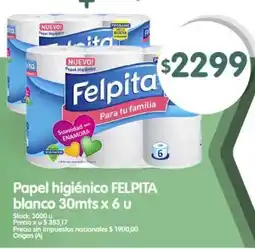 Supermercados Buenos Días Papel higiénico FELPITA oferta