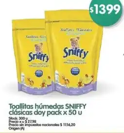 Supermercados Buenos Días Toallitas húmedas SNIFFY oferta